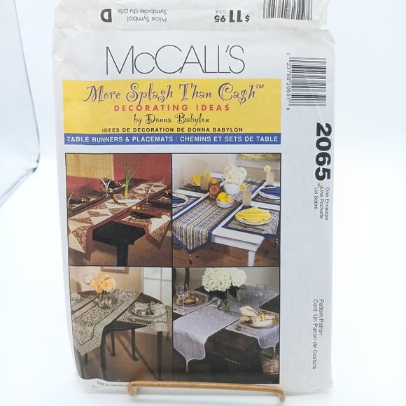 UNCUT Vintage McCalls 2065 Table Runners & Placemats Decorating Ideas Pattern - Picture 1 of 2